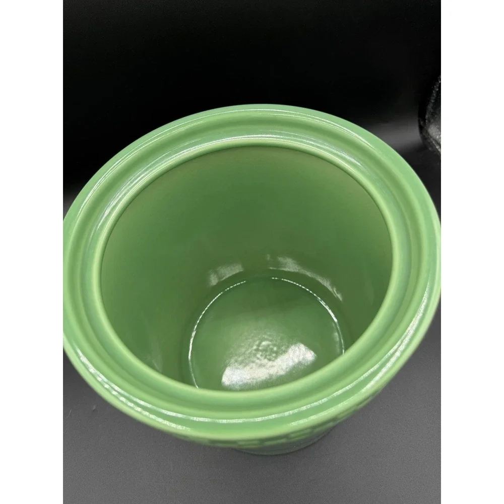 🐾💚 Longaberger Mulligan Dog Biscuit Canister / Jar–Green – Retired Collectible